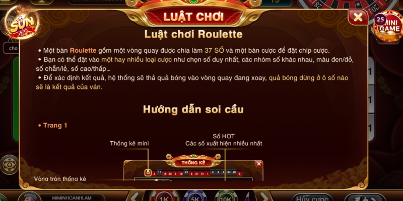 Luật chơi Roulette Sunwin20 cơ bản dành cho người mới